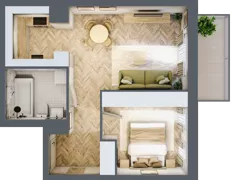 2 pokoje, mieszkanie 43,46 m², piętro 2, oferta nr K331, Osiedle Witaj etap III, Poznań, Naramowice, ul. Bielicowa