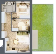 3 pokoje, mieszkanie 49,43 m², piętro 1, oferta nr K324, Osiedle Witaj etap III, Poznań, Naramowice, ul. Bielicowa