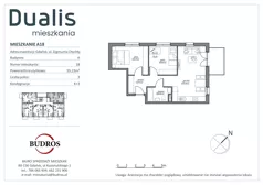 3 pokoje, mieszkanie 55,23 m², piętro 2, oferta nr A18, Dualis, Gdańsk, Orunia Górna-Gdańsk Południe, ul. Zygmunta Chychły
