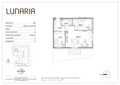 3 pokoje, mieszkanie 62,94 m², parter, oferta nr A02, Lunaria, Gdynia, Działki Leśne, ul. Poznańska 1