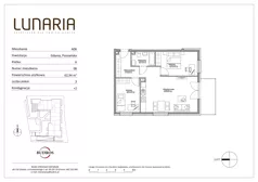 3 pokoje, mieszkanie 62,94 m², piętro 1, oferta nr A06, Lunaria, Gdynia, Działki Leśne, ul. Poznańska 1