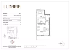 3 pokoje, mieszkanie 47,25 m², piętro 2, oferta nr A11, Lunaria, Gdynia, Działki Leśne, ul. Poznańska 1