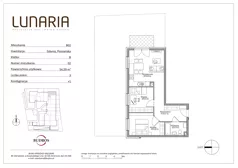3 pokoje, mieszkanie 54,59 m², parter, oferta nr B02, Lunaria, Gdynia, Działki Leśne, ul. Poznańska 1