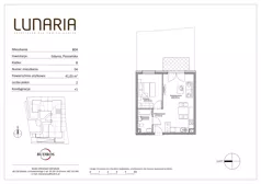 2 pokoje, mieszkanie 41,03 m², parter, oferta nr B04, Lunaria, Gdynia, Działki Leśne, ul. Poznańska 1