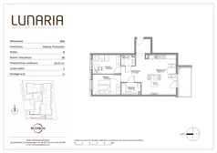 3 pokoje, mieszkanie 63,91 m², piętro 1, oferta nr B06, Lunaria, Gdynia, Działki Leśne, ul. Poznańska 1