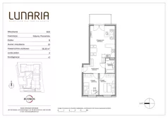 3 pokoje, mieszkanie 58,30 m², piętro 1, oferta nr B10, Lunaria, Gdynia, Działki Leśne, ul. Poznańska 1