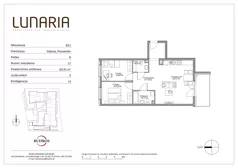 3 pokoje, mieszkanie 63,91 m², piętro 2, oferta nr B11, Lunaria, Gdynia, Działki Leśne, ul. Poznańska 1