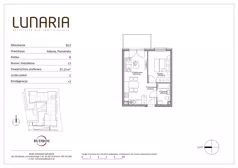 2 pokoje, mieszkanie 37,13 m², piętro 2, oferta nr B13, Lunaria, Gdynia, Działki Leśne, ul. Poznańska 1