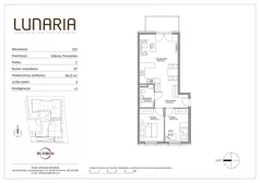 3 pokoje, mieszkanie 58,31 m², piętro 1, oferta nr C07, Lunaria, Gdynia, Działki Leśne, ul. Poznańska 1