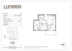 3 pokoje, mieszkanie 47,92 m², piętro 2, oferta nr C18, Lunaria, Gdynia, Działki Leśne, ul. Poznańska 1
