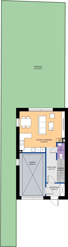 Dom 108,84 m², oferta nr A10.LEWY, Błoga Bysewska etap II, Gdańsk, Kokoszki, ul. Geologów 