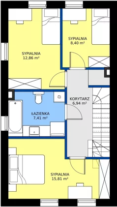 Dom 108,84 m², oferta nr A10.LEWY, Błoga Bysewska etap II, Gdańsk, Kokoszki, ul. Geologów 