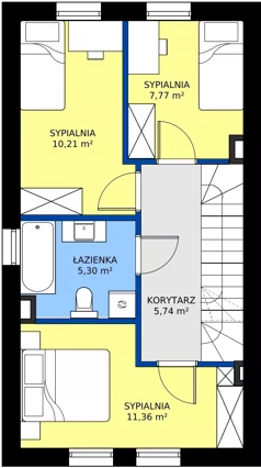 Dom 87,90 m², oferta nr B6.LEWY, Błoga Bysewska etap II, Gdańsk, Kokoszki, ul. Geologów 