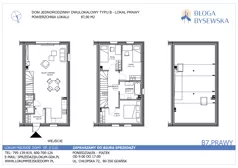 Dom 87,90 m², oferta nr B7.PRAWY, Błoga Bysewska etap II, Gdańsk, Kokoszki, ul. Geologów 