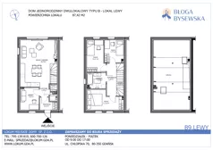 Dom 87,42 m², oferta nr B9.LEWY, Błoga Bysewska etap II, Gdańsk, Kokoszki, ul. Geologów 