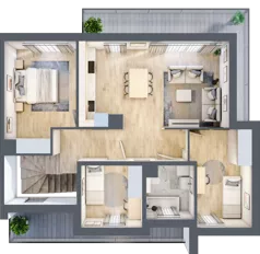 3 pokoje, mieszkanie 82,24 m², piętro 1, oferta nr 2/A2/2, Jeziorowa Prestige House, Warszawa, Wawer, Zerzeń, ul. Jeziorowa