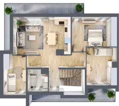 4 pokoje, mieszkanie 85,16 m², piętro 1, oferta nr 23/B1/2, Jeziorowa Prestige House, Warszawa, Wawer, Zerzeń, ul. Jeziorowa