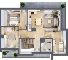 4 pokoje, mieszkanie 85,16 m², piętro 1, oferta nr 30/B2/2, Jeziorowa Prestige House, Warszawa, Wawer, Zerzeń, ul. Jeziorowa