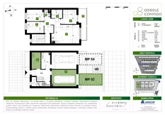4 pokoje, mieszkanie 70,68 m², piętro 2, oferta nr A20/B, Osiedle CONTIGO, Wrocław, Psie Pole-Zawidawie, Zakrzów, ul. Siedzikówny