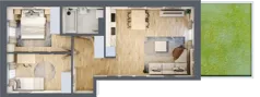 3 pokoje, mieszkanie 54,88 m², parter, oferta nr A1/0/1, Osiedle Tilia, Wrocław, Lipa Piotrowska, Psie Pole, ul. Melisowa