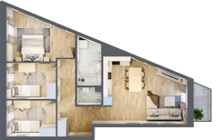 4 pokoje, mieszkanie 69,72 m², piętro 2, oferta nr D1/2/9, Osiedle Tilia, Wrocław, Lipa Piotrowska, Psie Pole, ul. Melisowa