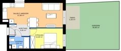 2 pokoje, mieszkanie 40,66 m², piętro 1, oferta nr A.1.09, Osiedle Parkowe Aleje etap III, Wrocław, Brochów, Krzyki, ul. Syryjska