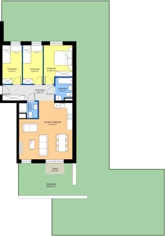 4 pokoje, mieszkanie 80,94 m², piętro 1, oferta nr B3/1/6, Osiedle Lissa, Wrocław, Leśnica, ul. Eluarda 61-73
