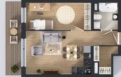 2 pokoje, mieszkanie 43,77 m², parter, oferta nr A2.0.10, Emilii Plater 7, Szczecin, Śródmieście, Skolwin, ul. Miedziana 4