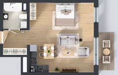 1 pokój, apartament 42,21 m², piętro 4, oferta nr A2.4.12, Emilii Plater 7, Szczecin, Śródmieście, Skolwin, ul. Miedziana 4