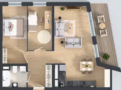 3 pokoje, mieszkanie 66,29 m², piętro 3, oferta nr B1.3.6, Emilii Plater 7, Szczecin, Śródmieście, Skolwin, ul. Miedziana 4