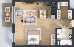 1 pokój, apartament 44,14 m², piętro 2, oferta nr B2.2.7, Emilii Plater 7, Szczecin, Śródmieście, Skolwin, ul. Miedziana 4