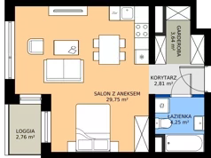 1 pokój, mieszkanie 40,45 m², piętro 5, oferta nr A1.5.12, Emilii Plater 7, Szczecin, Śródmieście, Skolwin, ul. Miedziana 4