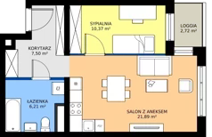 2 pokoje, mieszkanie 46,36 m², parter, oferta nr A1.0.4, Emilii Plater 7, Szczecin, Śródmieście, Skolwin, ul. Miedziana 4