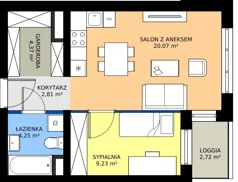2 pokoje, mieszkanie 41,18 m², parter, oferta nr A1.0.7, Emilii Plater 7, Szczecin, Śródmieście, Skolwin, ul. Miedziana 4