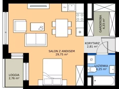 1 pokój, mieszkanie 41,10 m², piętro 5, oferta nr A1.5.15, Emilii Plater 7, Szczecin, Śródmieście, Skolwin, ul. Miedziana 4