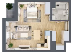 1 pokój, apartament 40,38 m², parter, oferta nr A1.0.10, Emilii Plater 7, Szczecin, Śródmieście, Skolwin, ul. Miedziana 4