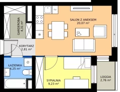 2 pokoje, mieszkanie 41,18 m², piętro 5, oferta nr A1.5.16, Emilii Plater 7, Szczecin, Śródmieście, Skolwin, ul. Miedziana 4