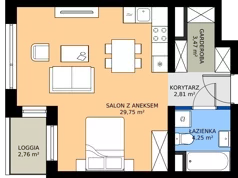 1 pokój, mieszkanie 40,49 m², piętro 8, oferta nr A1.8.12, Emilii Plater 7, Szczecin, Śródmieście, Skolwin, ul. Miedziana 4