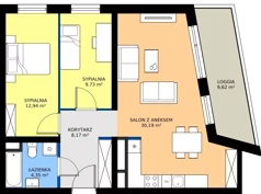 3 pokoje, mieszkanie 66,27 m², piętro 6, oferta nr B1.6.6, Emilii Plater 7, Szczecin, Śródmieście, Skolwin, ul. Miedziana 4