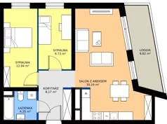 3 pokoje, mieszkanie 66,29 m², piętro 3, oferta nr B1.3.6, Emilii Plater 7, Szczecin, Śródmieście, Skolwin, ul. Miedziana 4