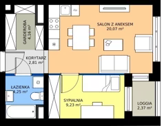 2 pokoje, mieszkanie 40,93 m², parter, oferta nr B2.0.2, Emilii Plater 7, Szczecin, Śródmieście, Skolwin, ul. Miedziana 4