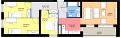 4 pokoje, mieszkanie 77,44 m², piętro 3, oferta nr B2.3.6, Emilii Plater 7, Szczecin, Śródmieście, Skolwin, ul. Miedziana 4