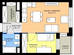 2 pokoje, mieszkanie 41,06 m², piętro 2, oferta nr B2.2.2, Emilii Plater 7, Szczecin, Śródmieście, Skolwin, ul. Miedziana 4