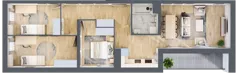 4 pokoje, mieszkanie 77,39 m², piętro 4, oferta nr B2.4.6, Emilii Plater 7, Szczecin, Śródmieście, Skolwin, ul. Miedziana 4