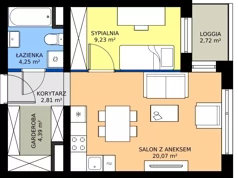 2 pokoje, mieszkanie 41,33 m², piętro 2, oferta nr B2.2.3, Emilii Plater 7, Szczecin, Śródmieście, Skolwin, ul. Miedziana 4