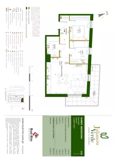 3 pokoje, mieszkanie 53,71 m², piętro 3, oferta nr 35, Julianów Verde, Julianów, ul. Urbanistów