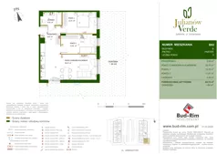 3 pokoje, mieszkanie 61,50 m², piętro 1, oferta nr 16, Julianów Verde II, Julianów, ul. Urbanistów