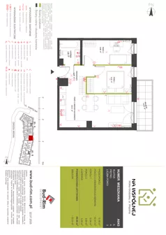 3 pokoje, mieszkanie 49,09 m², piętro 4, oferta nr 43, Na Wspólnej, Wólka Grodziska, ul. Wspólna 5