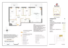 4 pokoje, mieszkanie 88,64 m², piętro 1, oferta nr 24, Na Skarpie II, Łódź, Widzew, Sikawa, ul. Strążyska