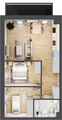 3 pokoje, mieszkanie 54,37 m², piętro 1, oferta nr 11, Szymanów Dom i Natura, Szymanów, Szymanów 7